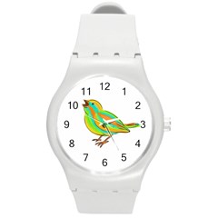 Bird Round Plastic Sport Watch (m) by Valentinaart