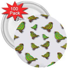 Birds 3  Buttons (100 Pack)  by Valentinaart