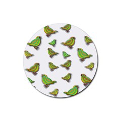 Birds Rubber Coaster (round)  by Valentinaart