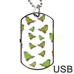 Birds Dog Tag Usb Flash (two Sides) by Valentinaart