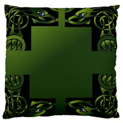 Celtic Corners Large Cushion Case (one Side) by Simbadda