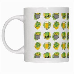 St Patrick s Day Background Symbols White Mugs by Simbadda