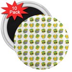 St Patrick S Day Background Symbols 3  Magnets (10 pack)  Front