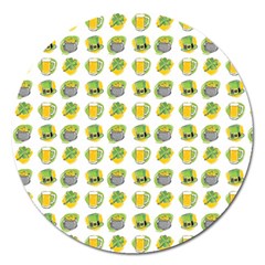 St Patrick s Day Background Symbols Magnet 5  (round) by Simbadda