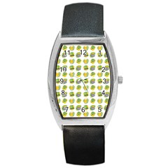 St Patrick s Day Background Symbols Barrel Style Metal Watch by Simbadda