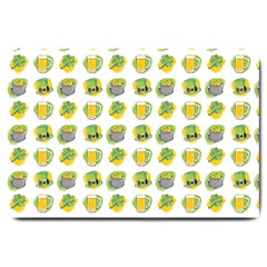 St Patrick s Day Background Symbols Large Doormat  by Simbadda