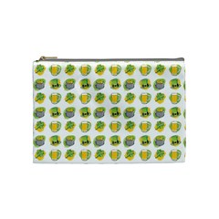 St Patrick s Day Background Symbols Cosmetic Bag (medium)  by Simbadda