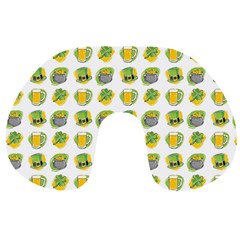 St Patrick s Day Background Symbols Travel Neck Pillows by Simbadda