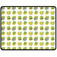 St Patrick s Day Background Symbols Double Sided Fleece Blanket (medium)  by Simbadda