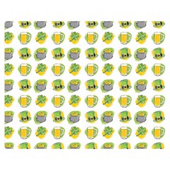 St Patrick s Day Background Symbols Double Sided Flano Blanket (medium)  by Simbadda