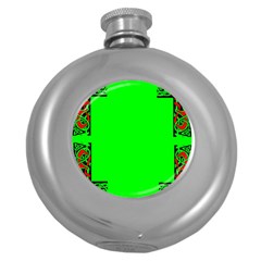 Decorative Corners Round Hip Flask (5 Oz) by Simbadda