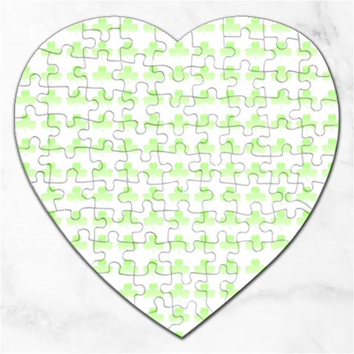 Shamrock Irish St Patrick S Day Jigsaw Puzzle (Heart)