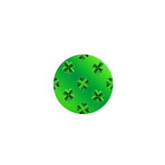 Shamrock Green Pattern Design 1  Mini Magnets by Simbadda