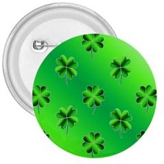 Shamrock Green Pattern Design 3  Buttons by Simbadda