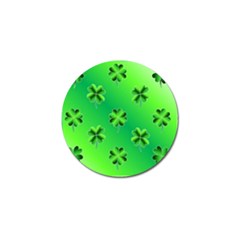 Shamrock Green Pattern Design Golf Ball Marker by Simbadda