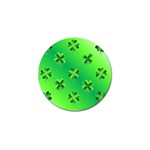 Shamrock Green Pattern Design Golf Ball Marker (4 pack) Front