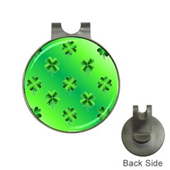 Shamrock Green Pattern Design Hat Clips With Golf Markers by Simbadda