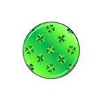 Shamrock Green Pattern Design Hat Clip Ball Marker (4 pack) Front