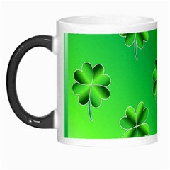 Shamrock Green Pattern Design Morph Mugs by Simbadda