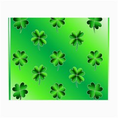 Shamrock Green Pattern Design Small Glasses Cloth by Simbadda