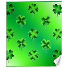 Shamrock Green Pattern Design Canvas 8  X 10  by Simbadda