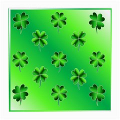 Shamrock Green Pattern Design Medium Glasses Cloth by Simbadda