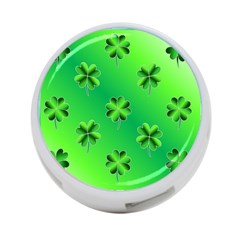 Shamrock Green Pattern Design 4-port Usb Hub (two Sides)  by Simbadda