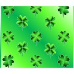 Shamrock Green Pattern Design Deluxe Canvas 14  x 11  14  x 11  x 1.5  Stretched Canvas