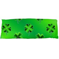 Shamrock Green Pattern Design Body Pillow Case Dakimakura (two Sides) by Simbadda