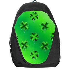 Shamrock Green Pattern Design Backpack Bag by Simbadda