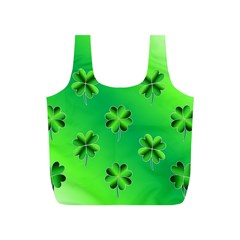 Shamrock Green Pattern Design Full Print Recycle Bags (s)  by Simbadda