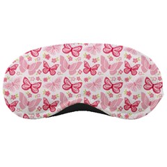 Cute Pink Flowers And Butterflies Pattern  Sleeping Masks by TastefulDesigns