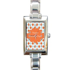 Happy Father Day  Rectangle Italian Charm Watch by Simbadda