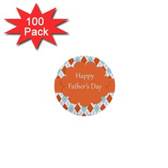 Happy Father Day  1  Mini Buttons (100 Pack)  by Simbadda