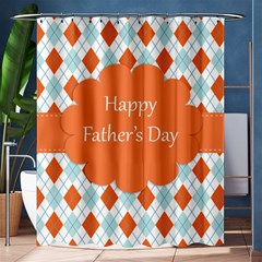 Happy Father Day  Shower Curtain 60  X 72  (medium)  by Simbadda