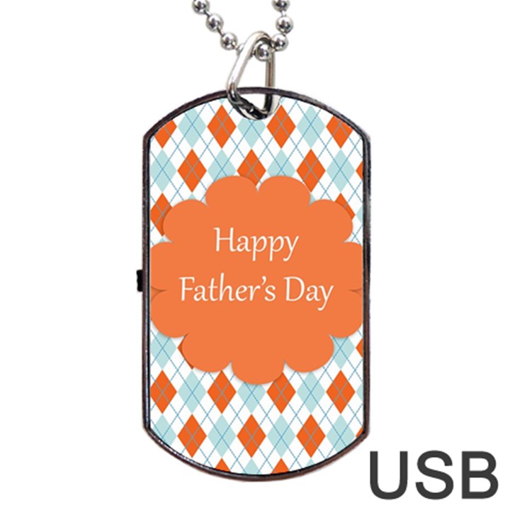 happy Father Day  Dog Tag USB Flash (Two Sides)