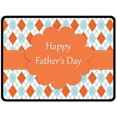 Happy Father Day  Double Sided Fleece Blanket (large)  by Simbadda