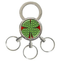 Shamrock Irish Ireland Clover Day 3-ring Key Chains by Simbadda