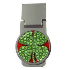 Shamrock Irish Ireland Clover Day Money Clips (round)  by Simbadda