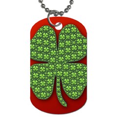 Shamrock Irish Ireland Clover Day Dog Tag (one Side) by Simbadda