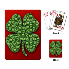 Shamrock Irish Ireland Clover Day Playing Card by Simbadda