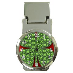 Shamrock Irish Ireland Clover Day Money Clip Watches by Simbadda