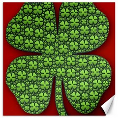 Shamrock Irish Ireland Clover Day Canvas 16  X 16   by Simbadda