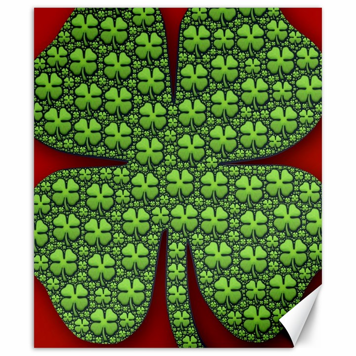 Shamrock Irish Ireland Clover Day Canvas 20  x 24  