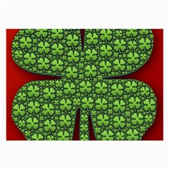 Shamrock Irish Ireland Clover Day Large Glasses Cloth (2-side) by Simbadda