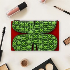 Shamrock Irish Ireland Clover Day Cosmetic Bag (medium)  by Simbadda