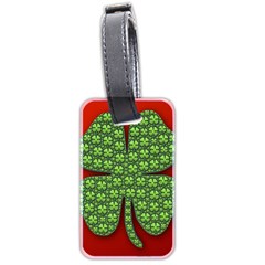 Shamrock Irish Ireland Clover Day Luggage Tags (two Sides) by Simbadda