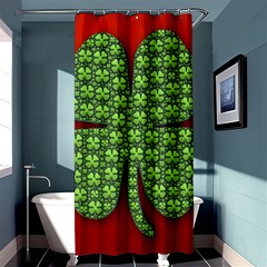 Shamrock Irish Ireland Clover Day Shower Curtain 36  X 72  (stall)  by Simbadda