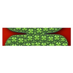 Shamrock Irish Ireland Clover Day Satin Scarf (oblong) by Simbadda