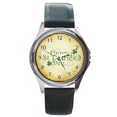 Irish St Patrick S Day Ireland Round Metal Watch by Simbadda